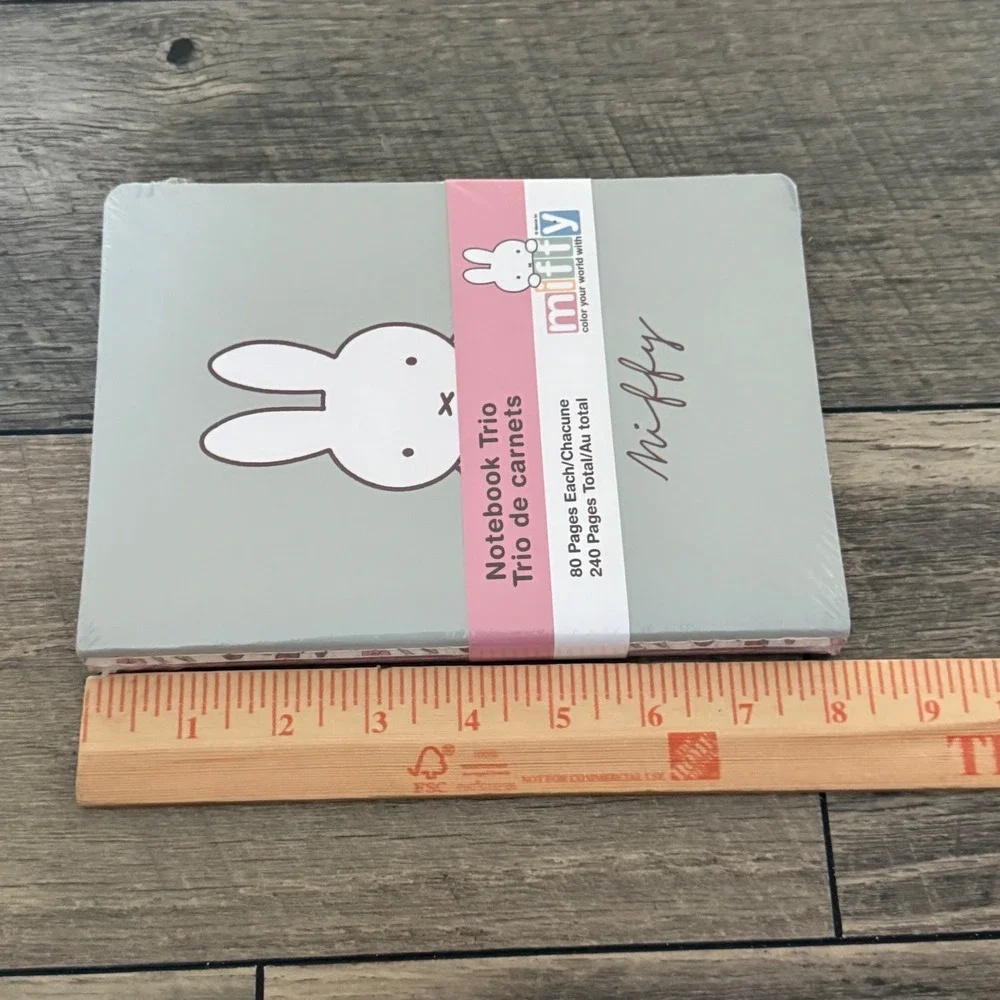 Miffy Notebook Trio 3-Pack Lined Journals Sage Green Pink Floral 240 Pages New